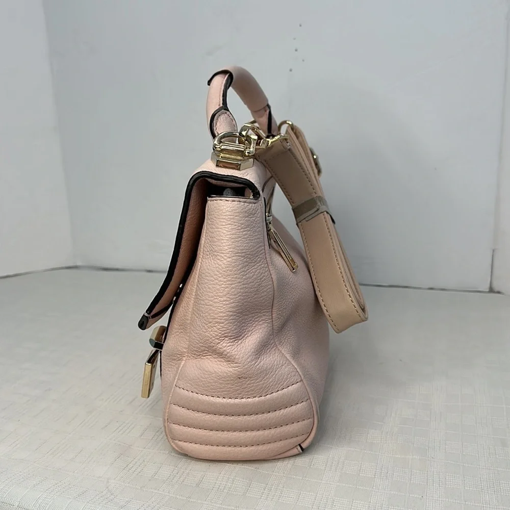 Rebecca Minkoff small satchel in Barbie pink